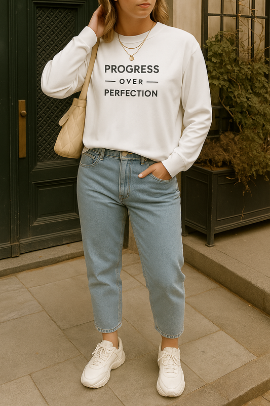 Progress/Perfection Unisex Long Sleeve
