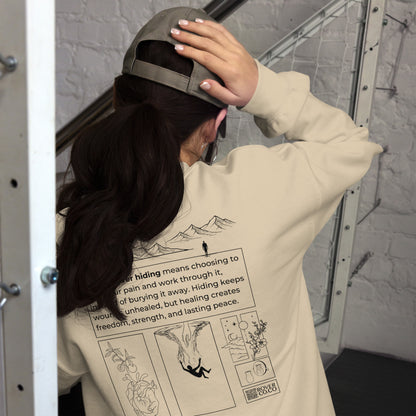 Healing over Hiding Unisex Sweatshirt | Mental Health Minimal Apparel