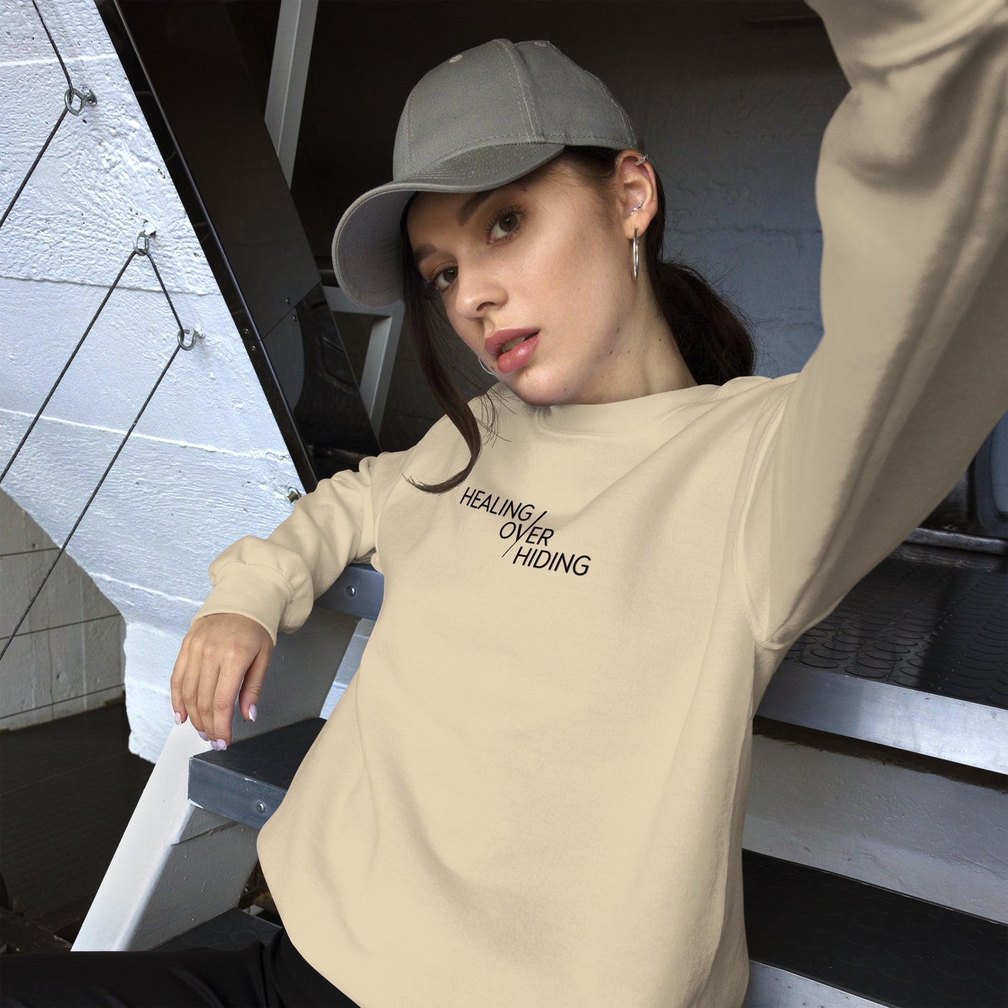 Healing over Hiding Unisex Sweatshirt | Mental Health Minimal Apparel