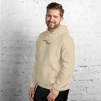 Healing over Hiding Unisex Hoodie | Mental Health Minimal Apparel