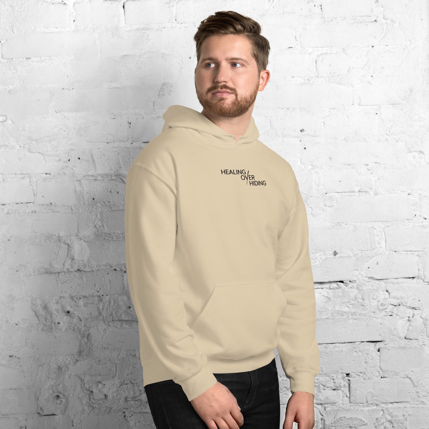 Healing over Hiding Unisex Hoodie | Mental Health Minimal Apparel
